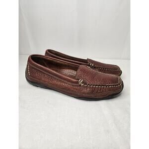 LL.L. Bean 0FXL5 Shoes Brown Leather Penny Loafers Men's 8M Slip-on Shoes